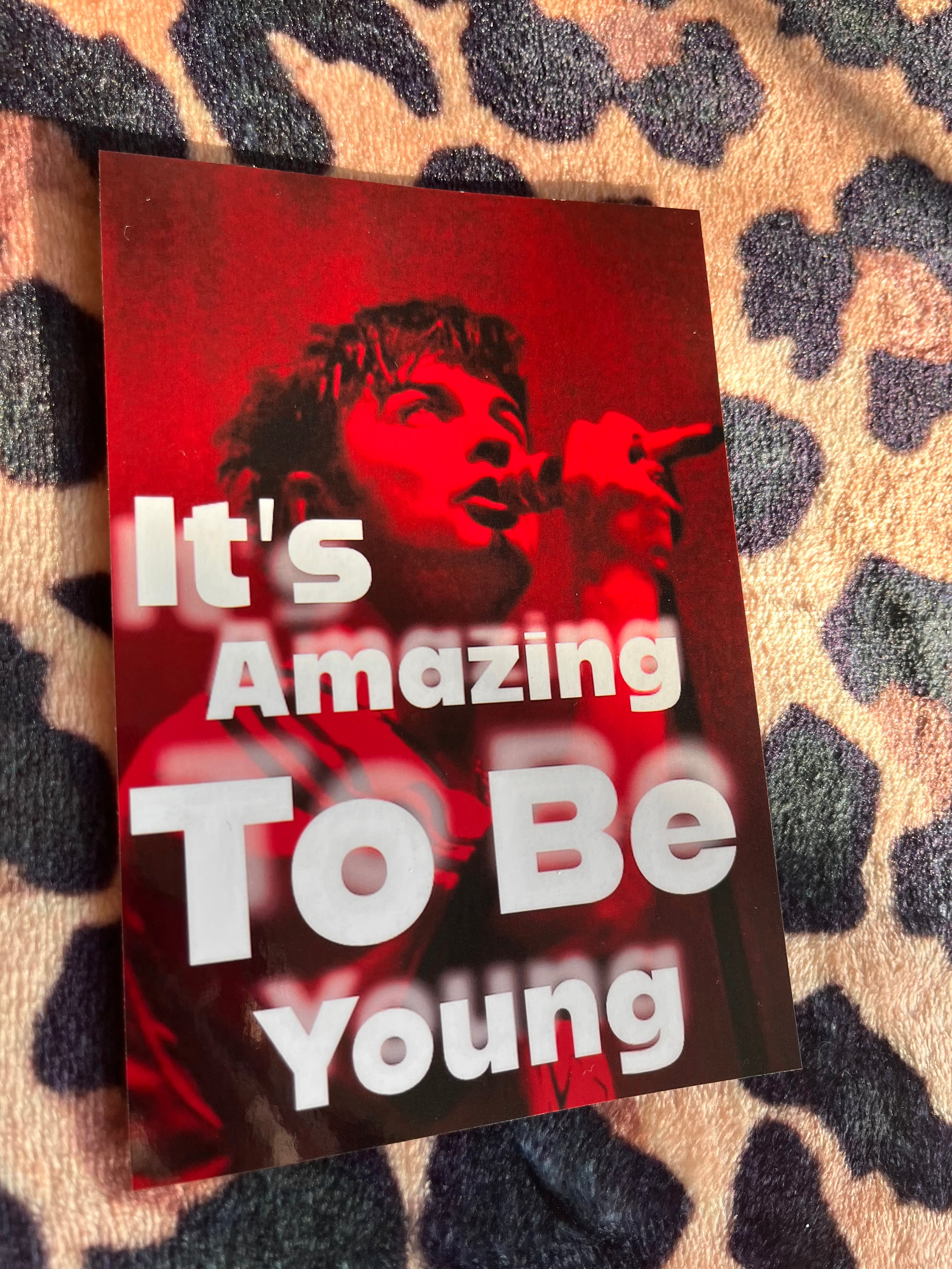 Fontaines DC it’s amazing to be young poster in red! 🎸🎶
