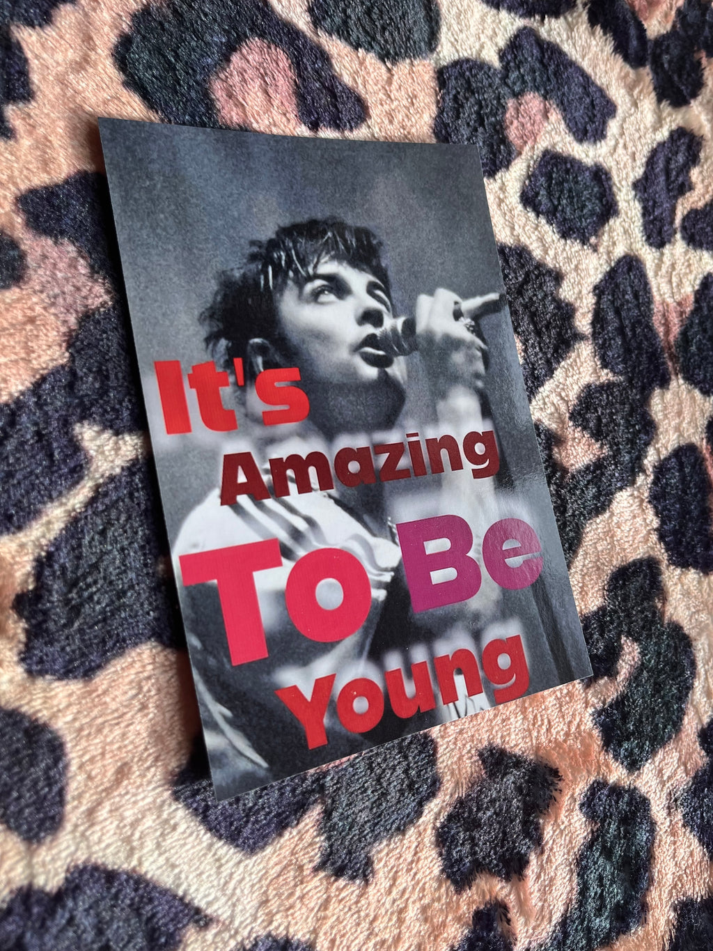 It’s amazing to be young poster in red! 🎸