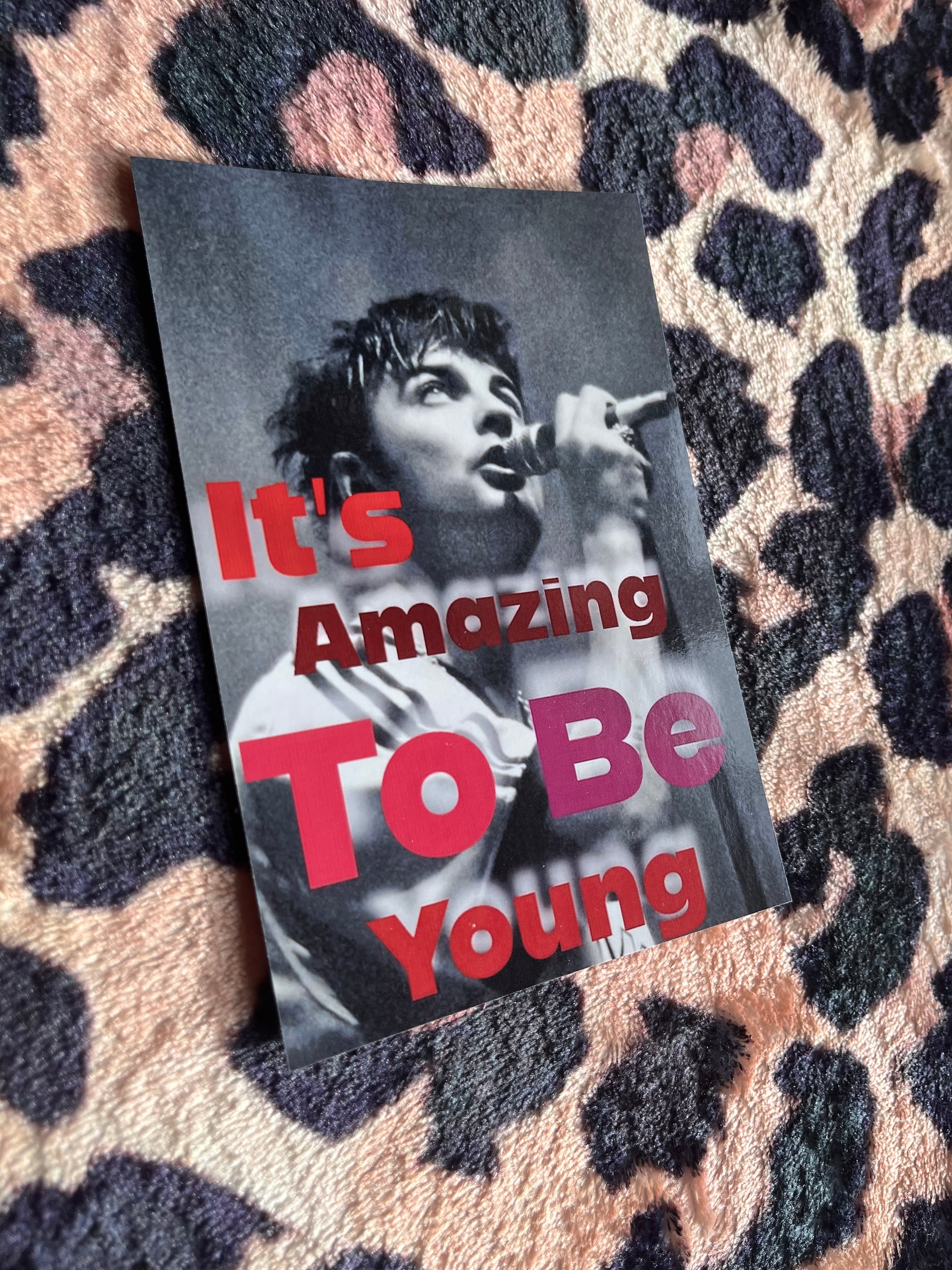 It’s amazing to be young poster in red! 🎸