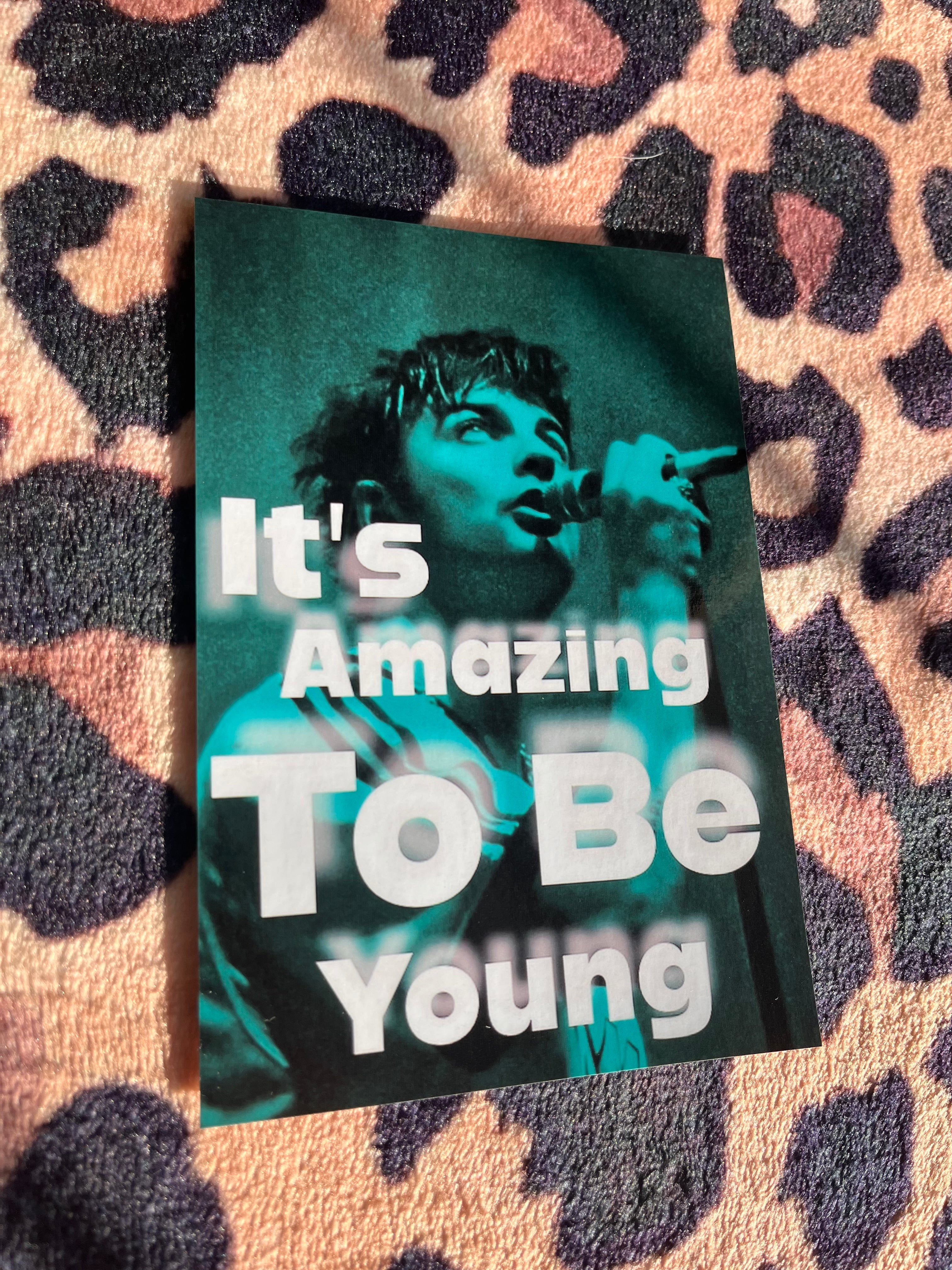 Fontaines DC it’s amazing to be young poster in green! 🎸🪲