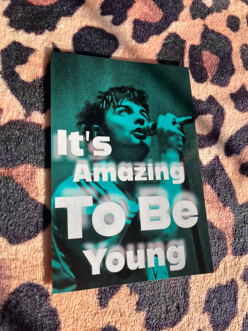 Fontaines DC it’s amazing to be young poster in green! 🎸🪲