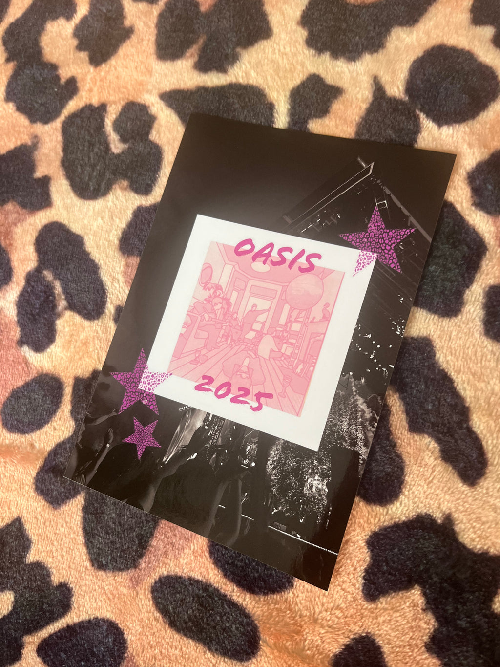 Oasis live 25 pink poster with stars! 🌟