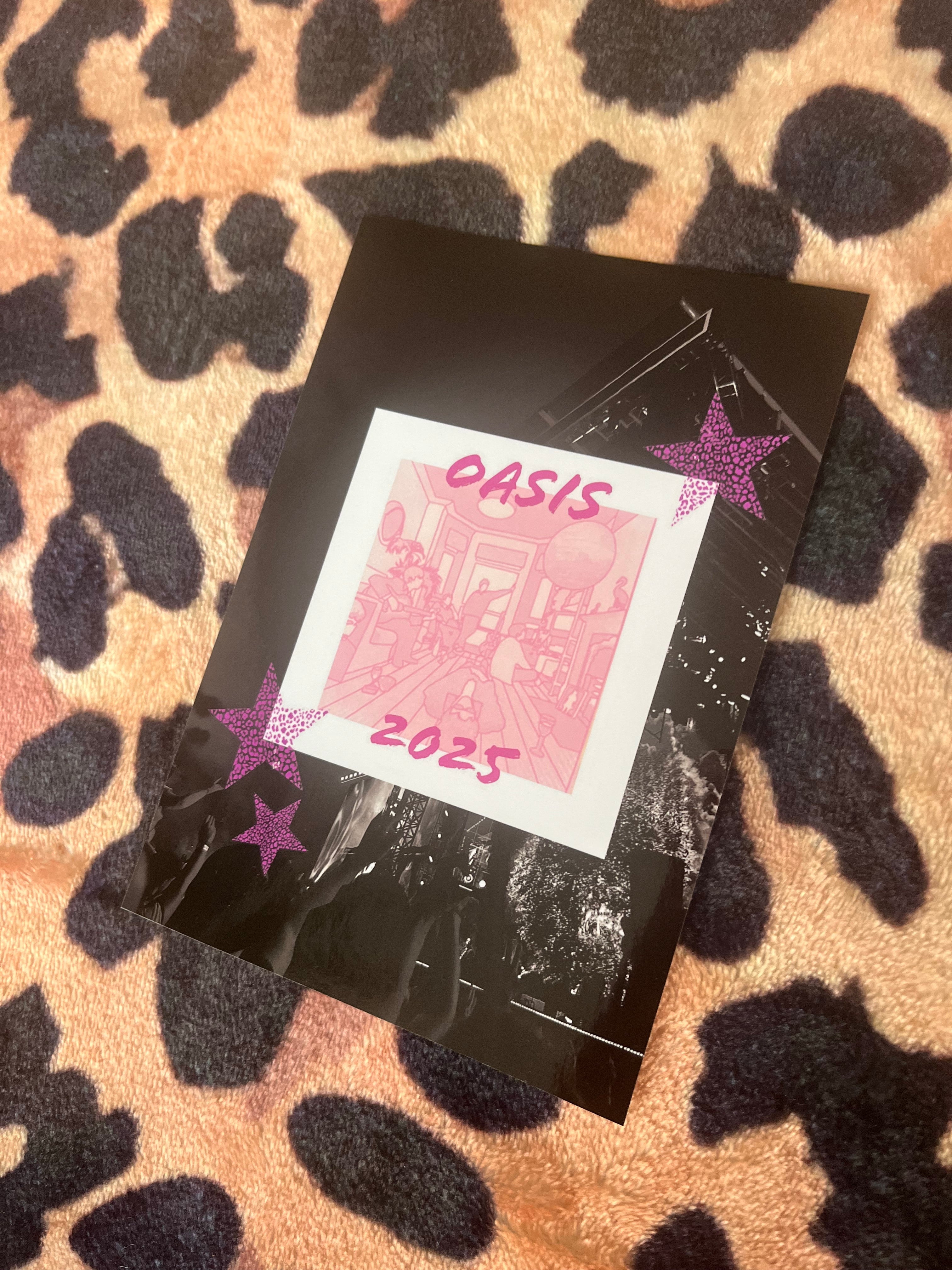 Oasis live 25 pink poster with stars! 🌟