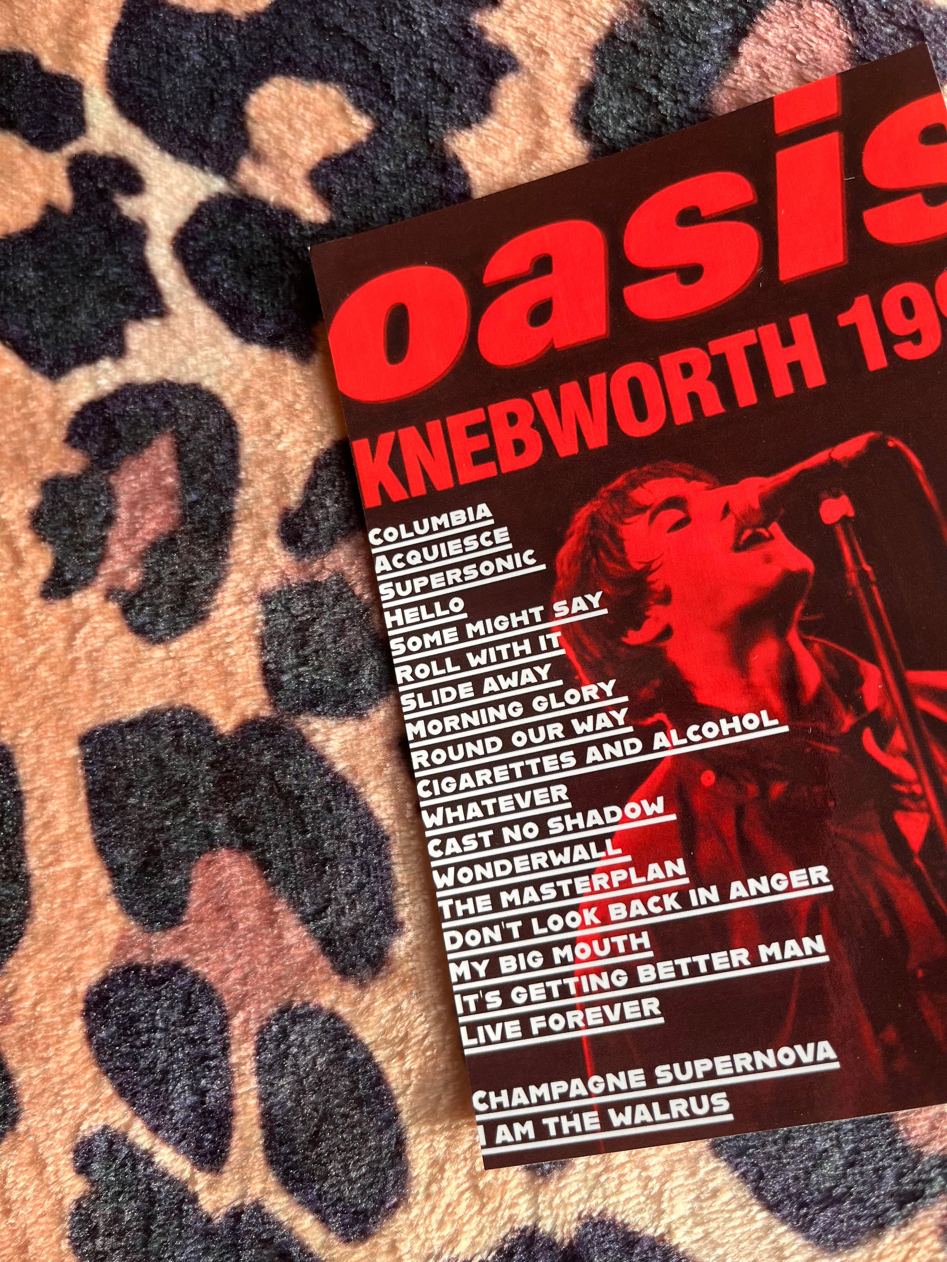 Oasis knebworth poster in Red!