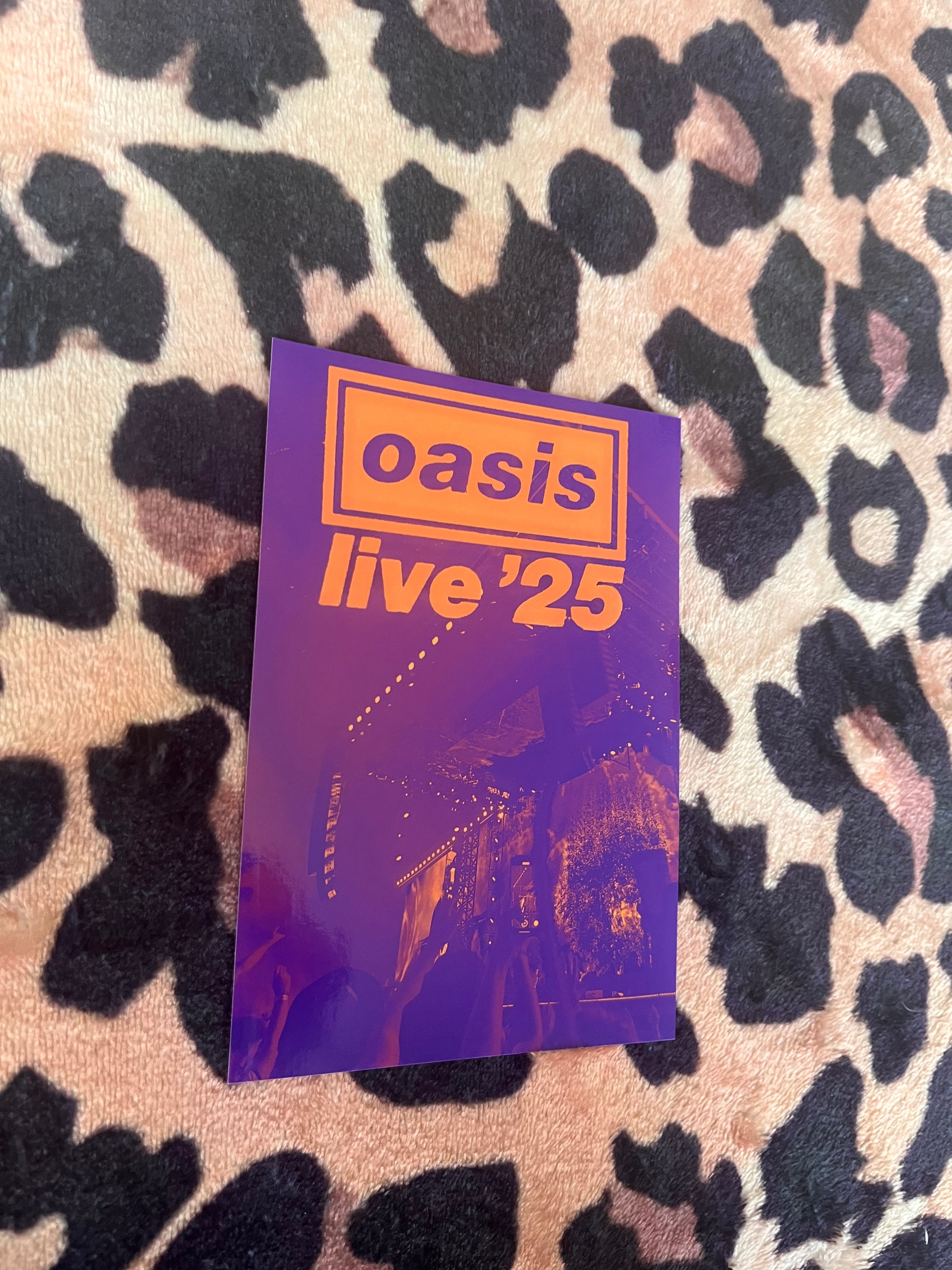 Oasis live ‘25 poster orange and purple! 💜