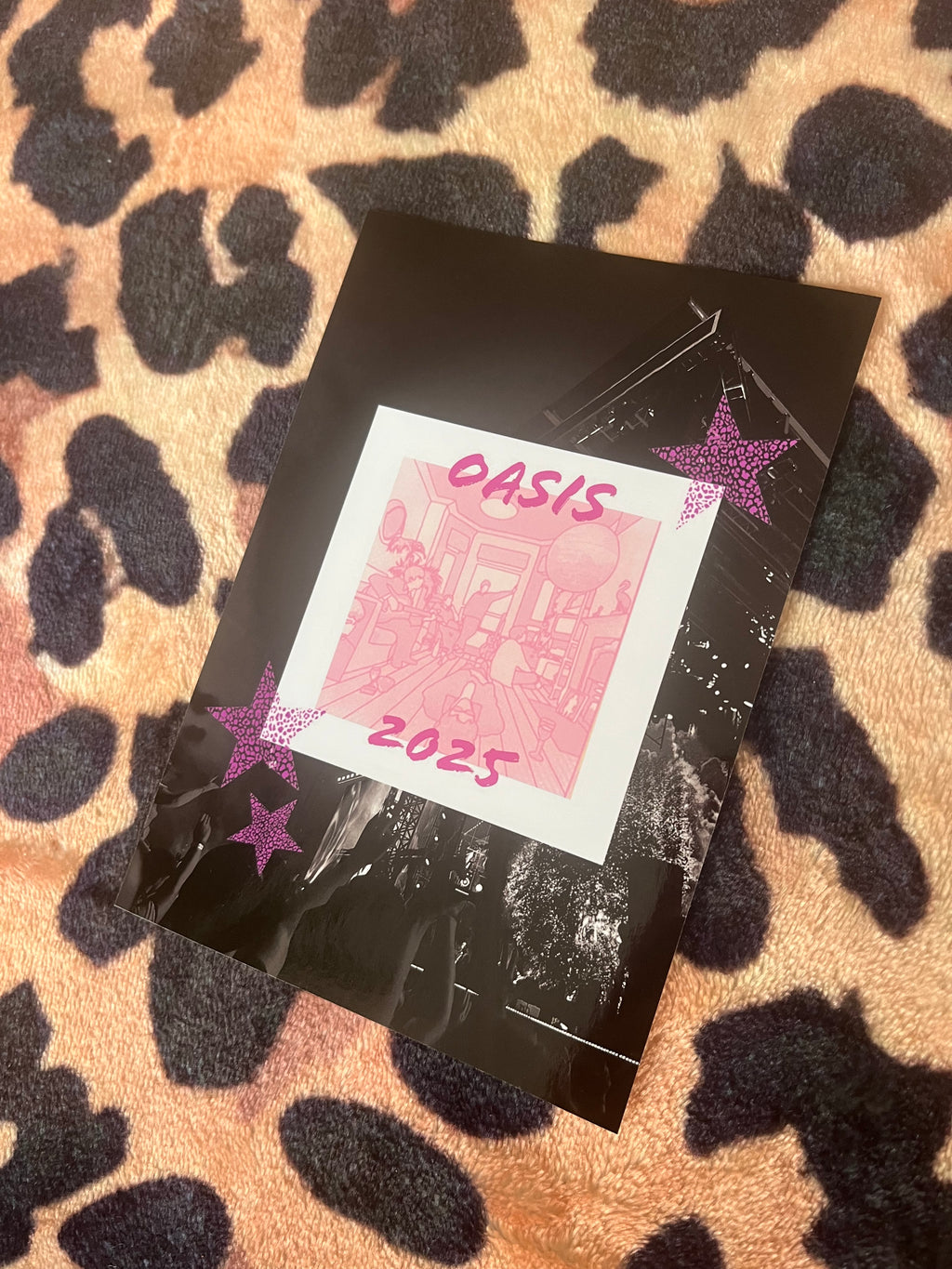 Oasis live 25 pink poster with stars! 🌟