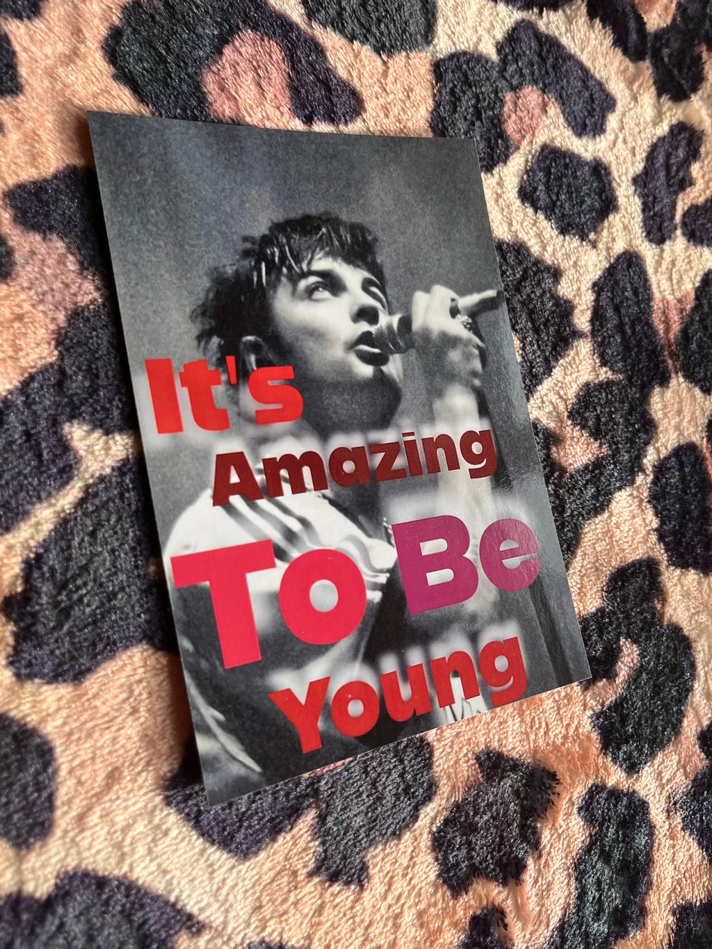 It’s amazing to be young poster in red! 🎸