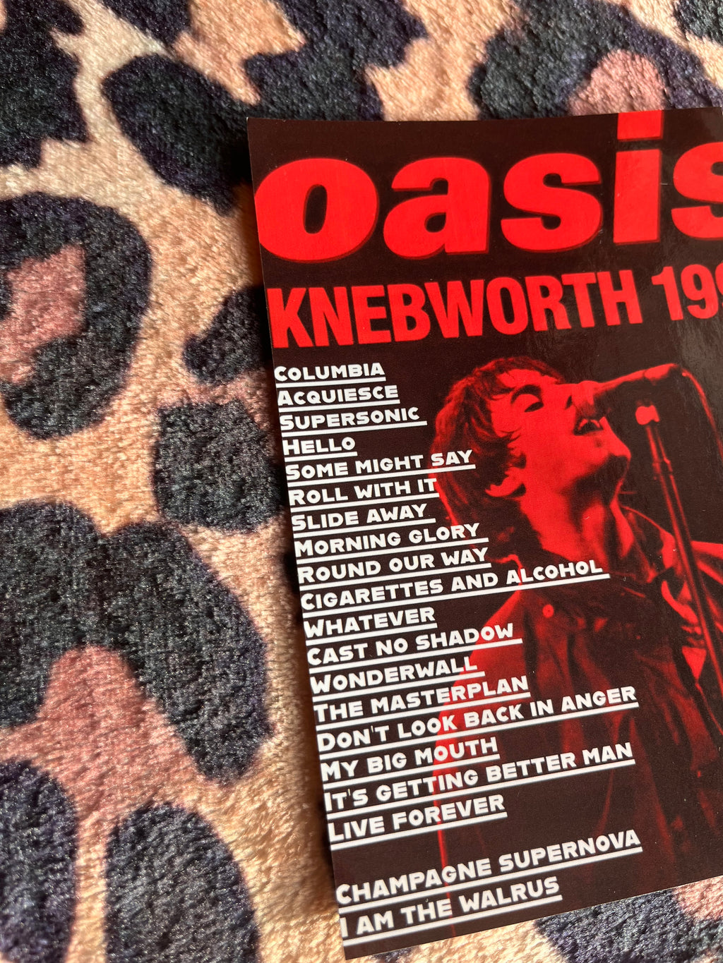 Oasis knebworth poster in Red!