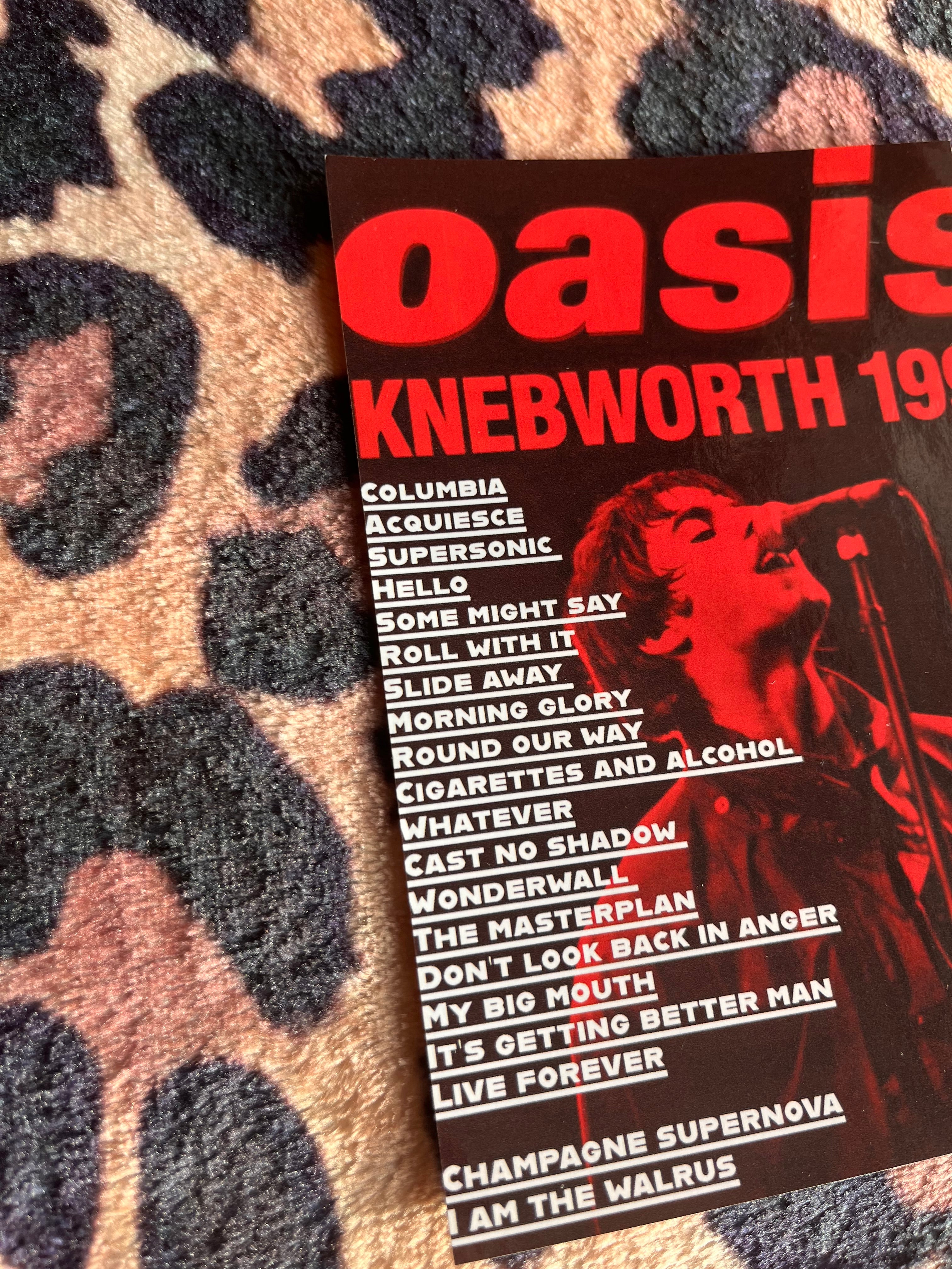Oasis knebworth poster in Red!