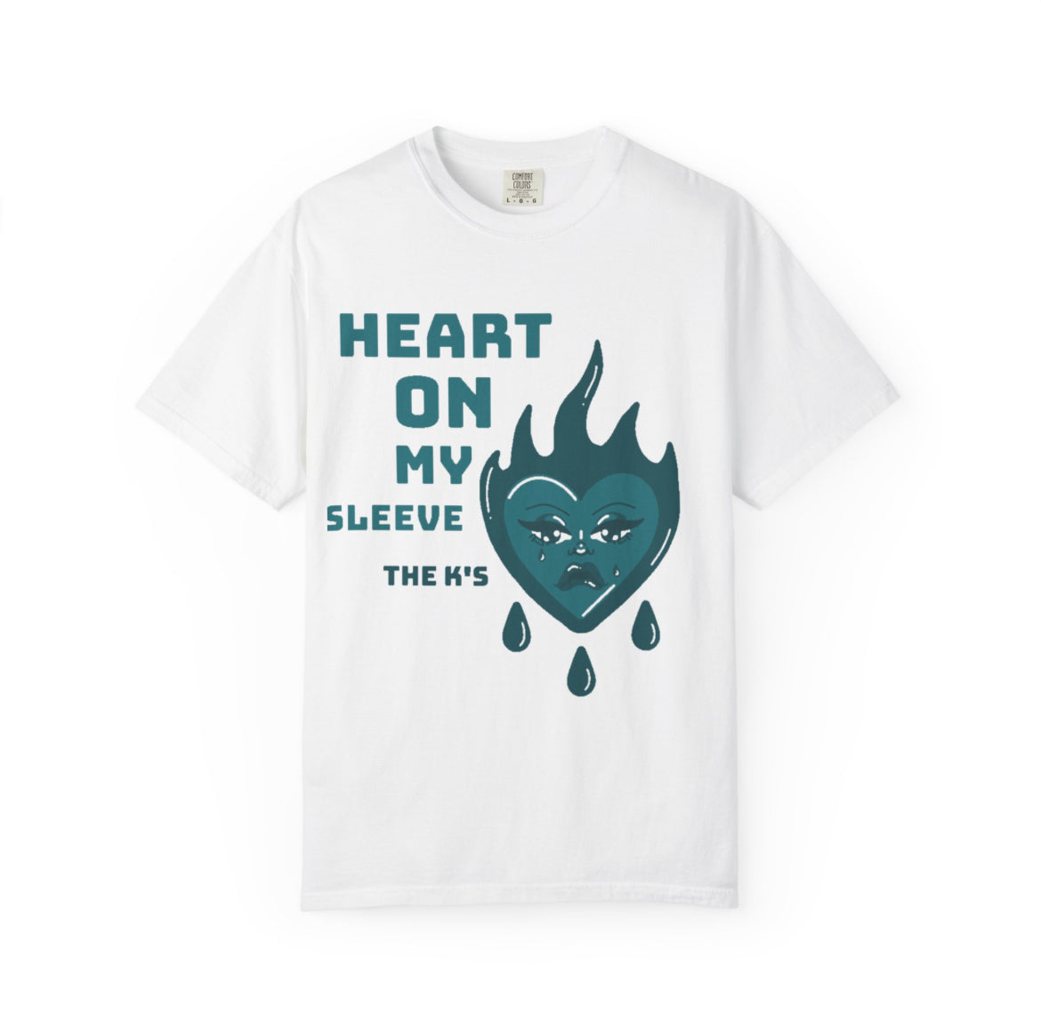 The Ks heart on my sleeve shirt in teal!
