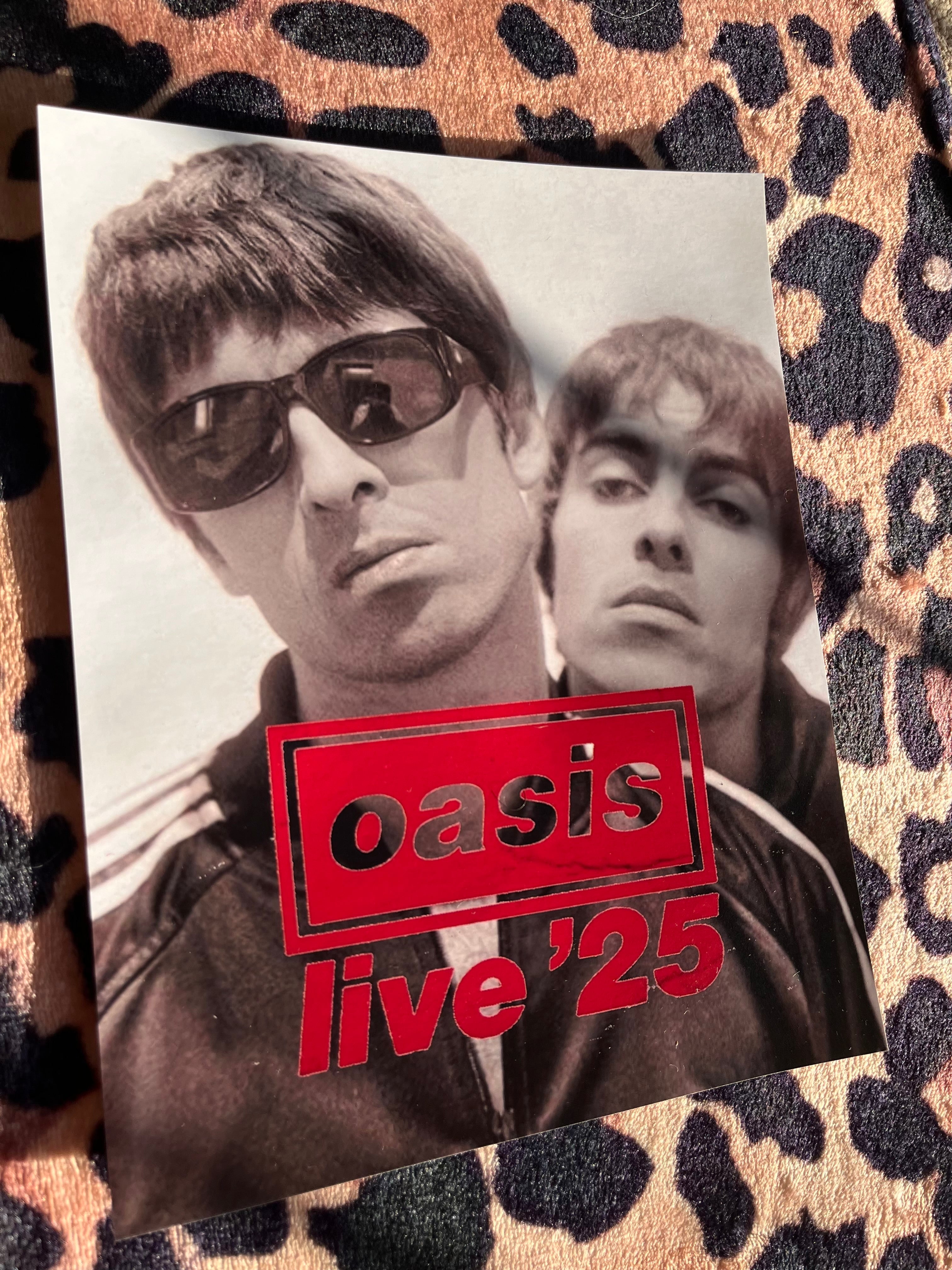 Oasis live ‘25 poster in red! 🎸🎶