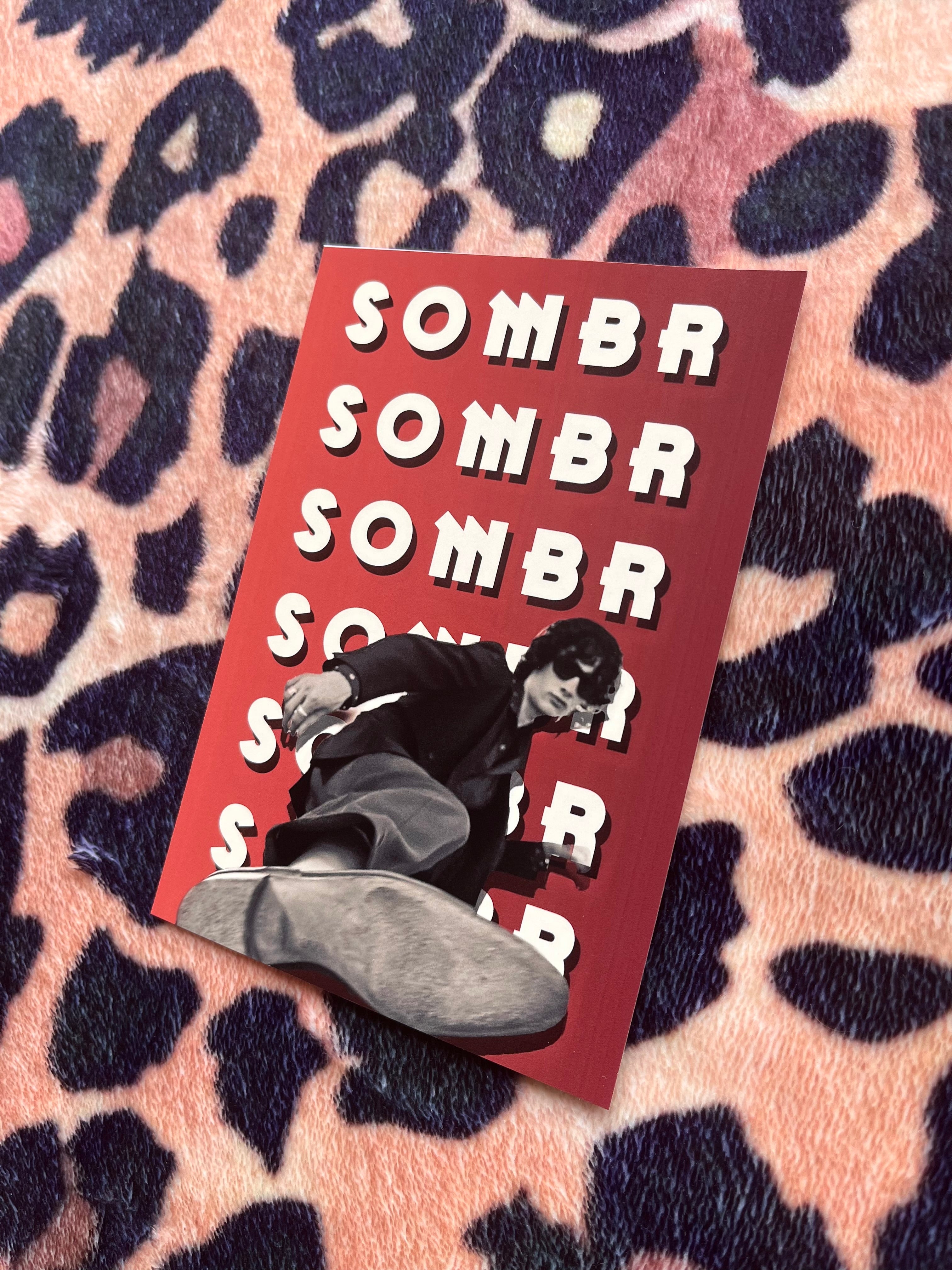 Sombr poster in ombré red! 🎸