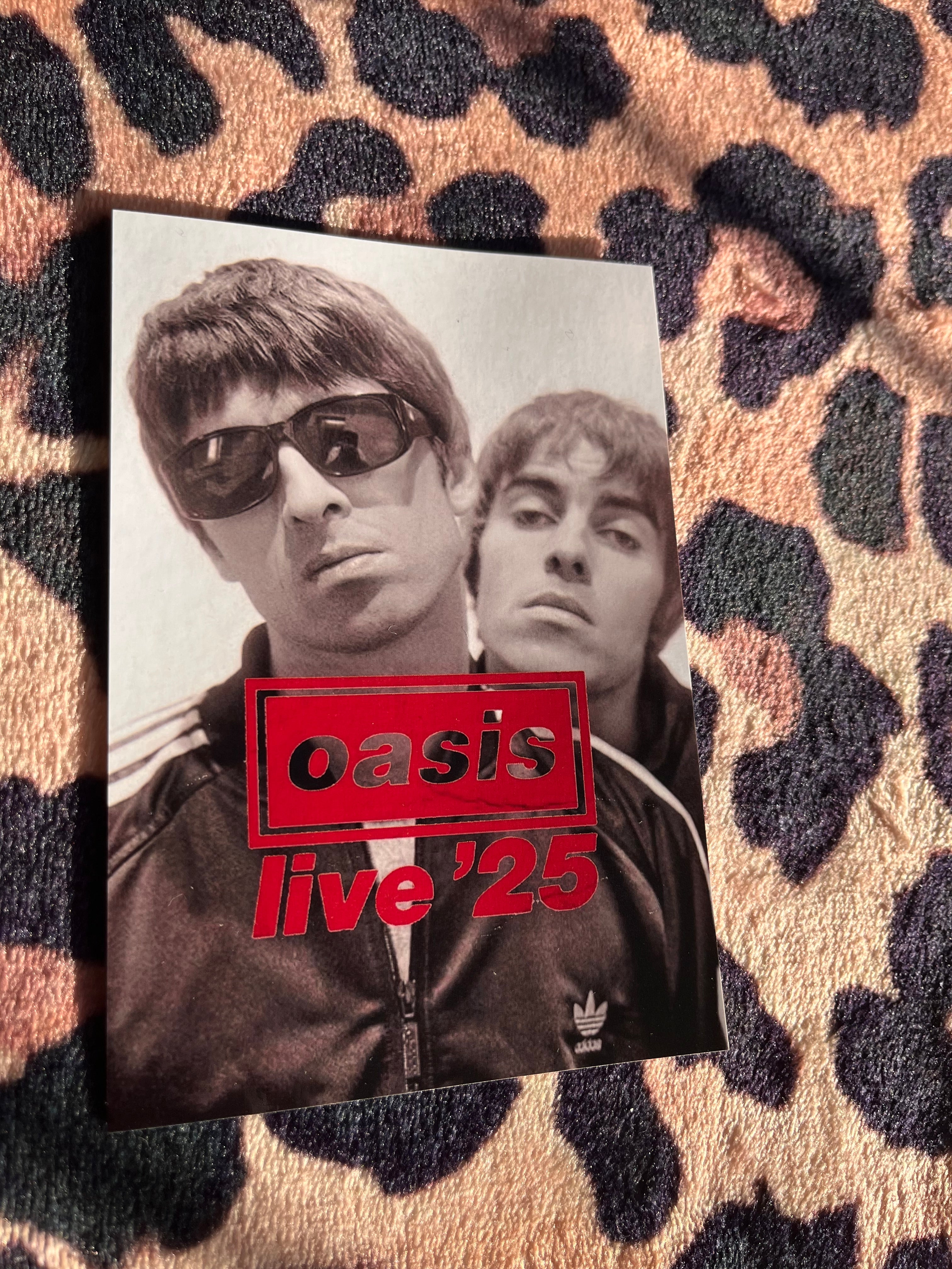 Oasis live ‘25 poster in red! 🎸🎶
