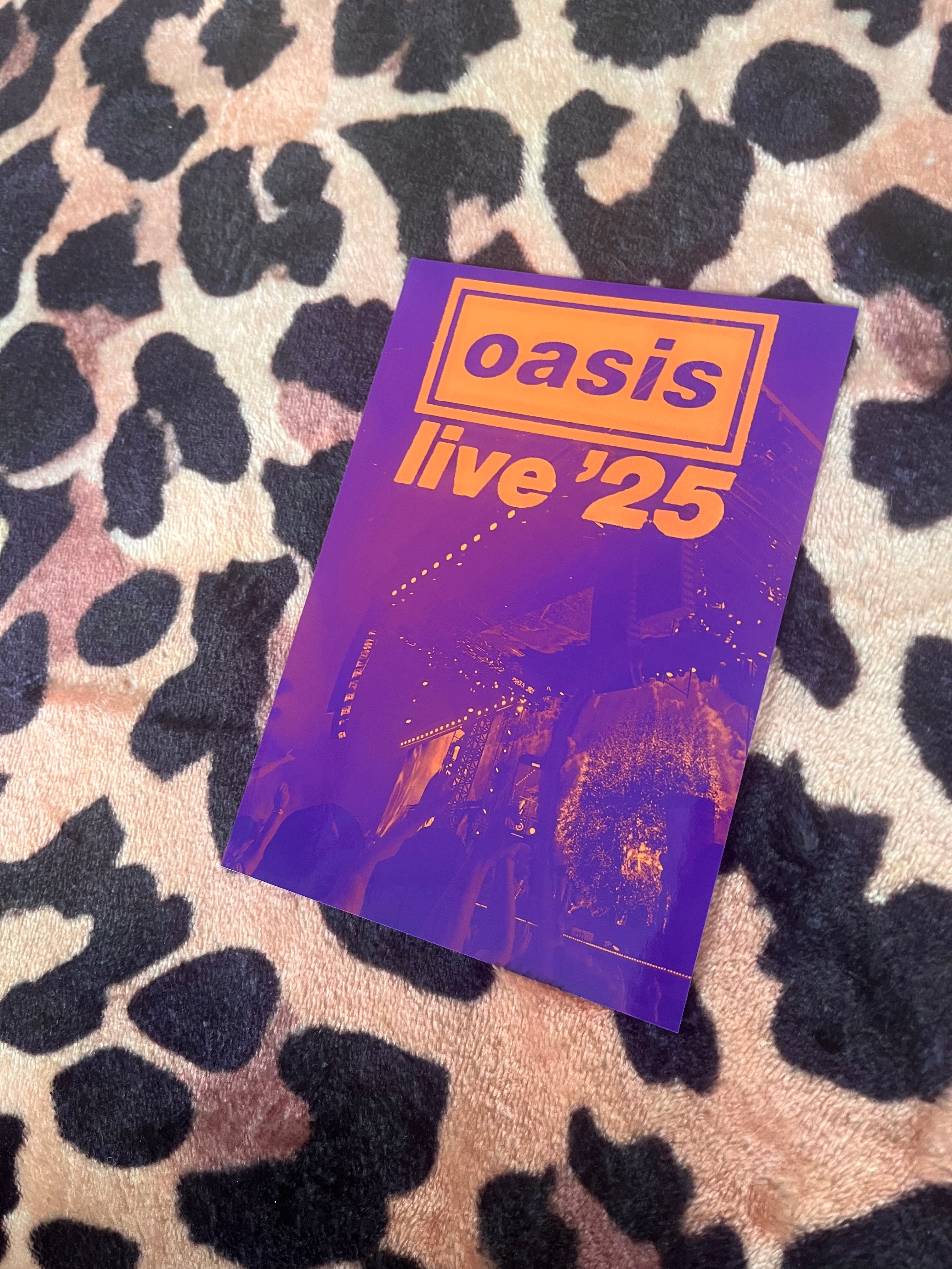 Oasis live ‘25 poster orange and purple! 💜