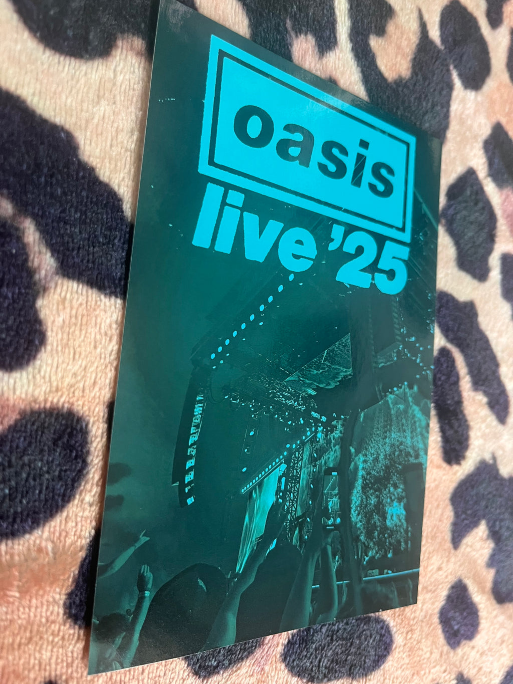 Oasis live ‘25 poster in green and blue! 🩵🎸