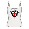 England heart tank top white