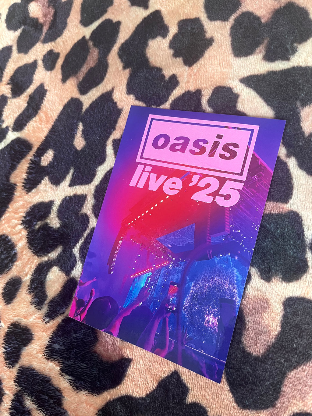 Oasis live 2025 poster pink text! 💕