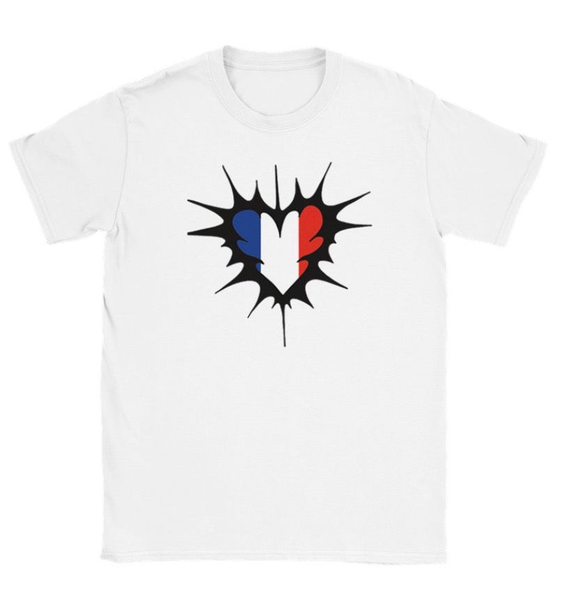 France graphic tee white