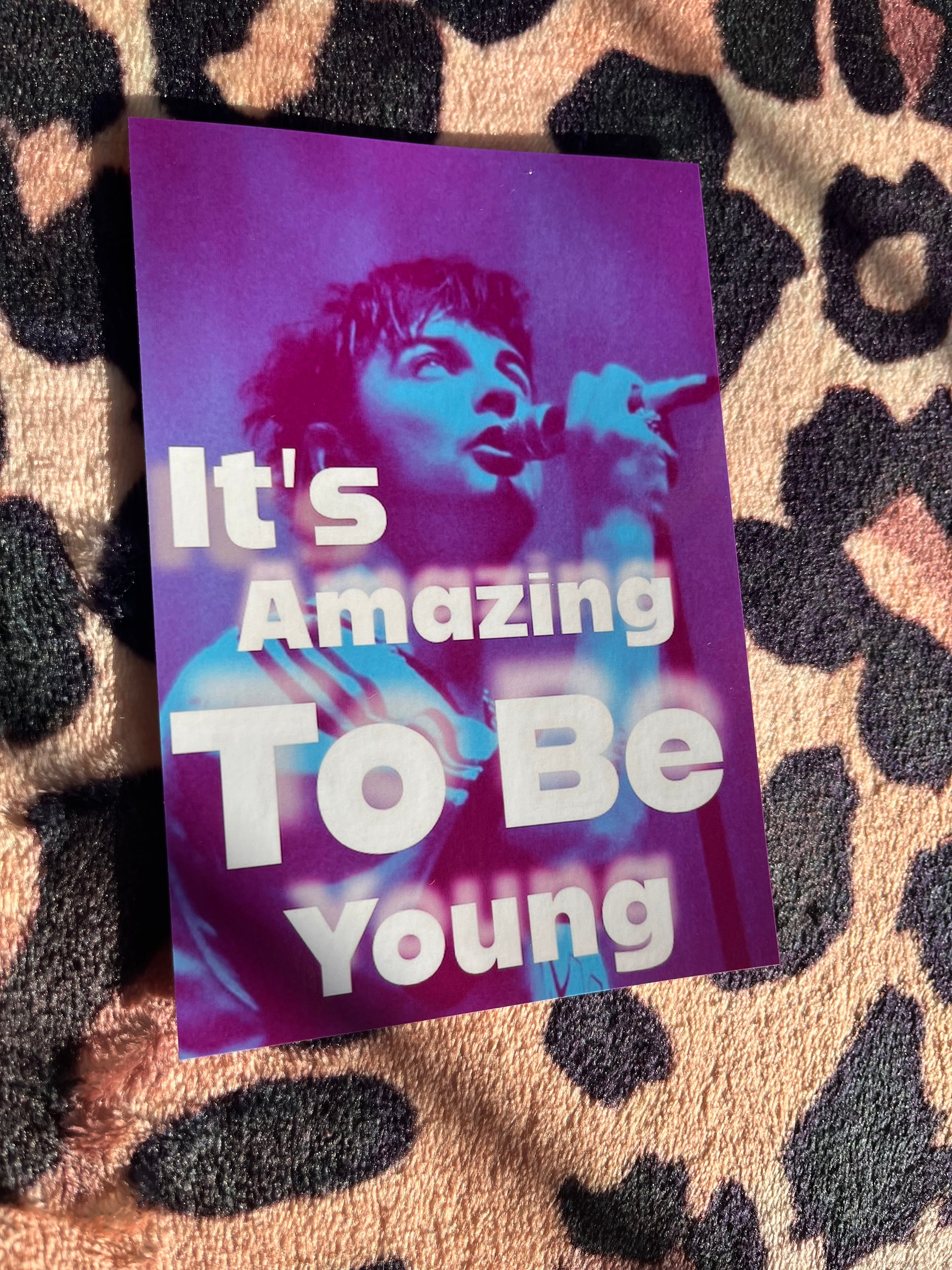 Fontaines dc it’s amazing to be young poster in blue! 🎸🩵