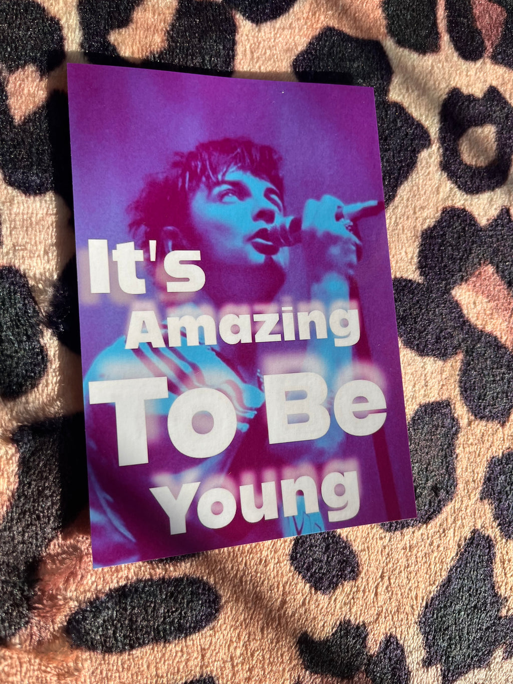 Fontaines dc it’s amazing to be young poster in blue! 🎸🩵