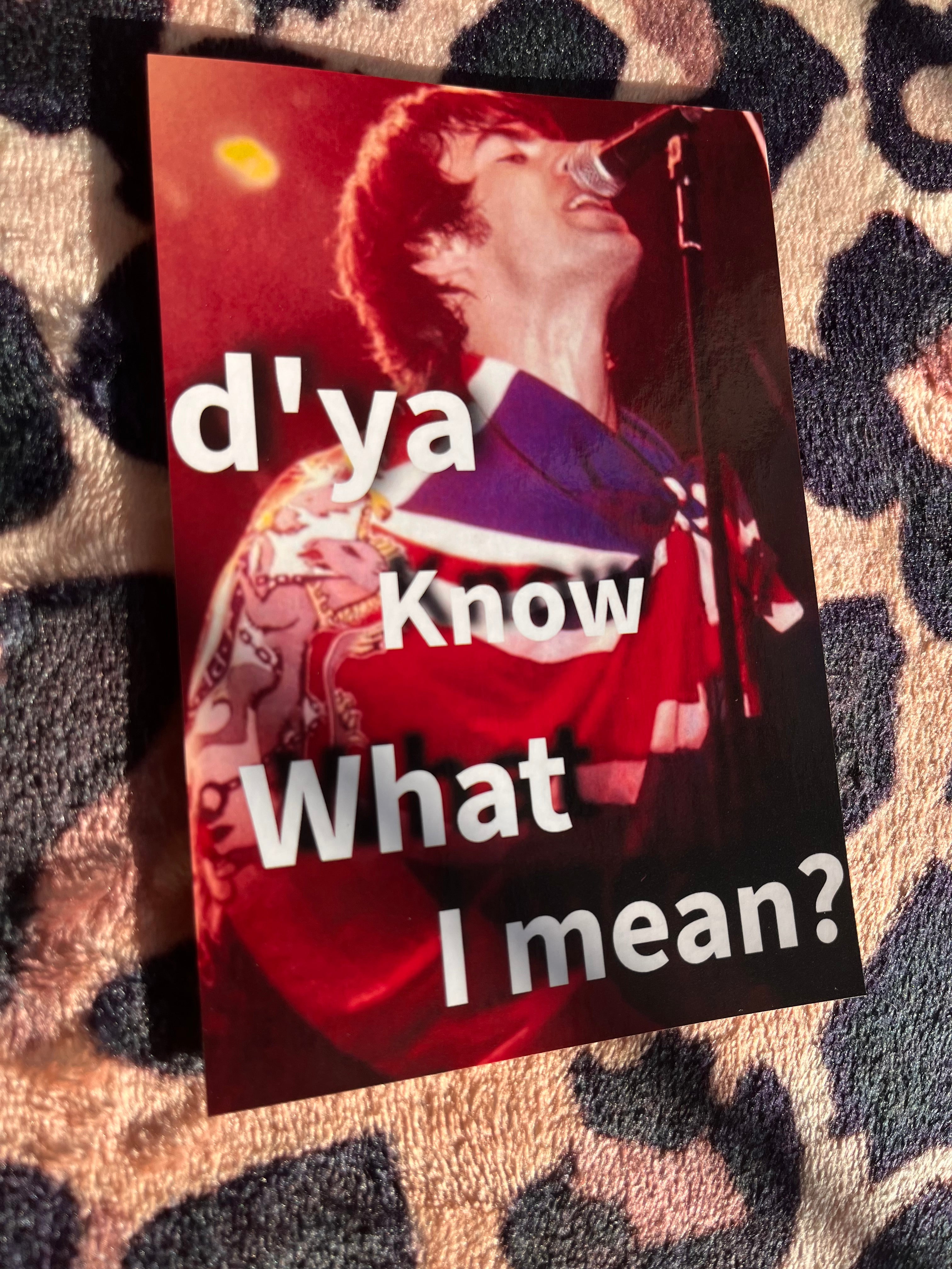 Oasis D’ya know what I mean? Poster 🎸🇬🇧