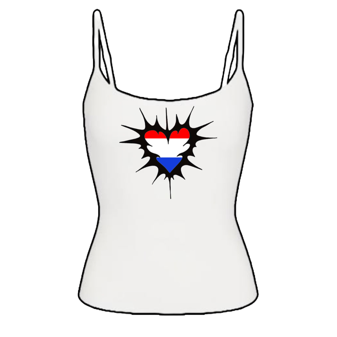 Netherlands heart tank top white