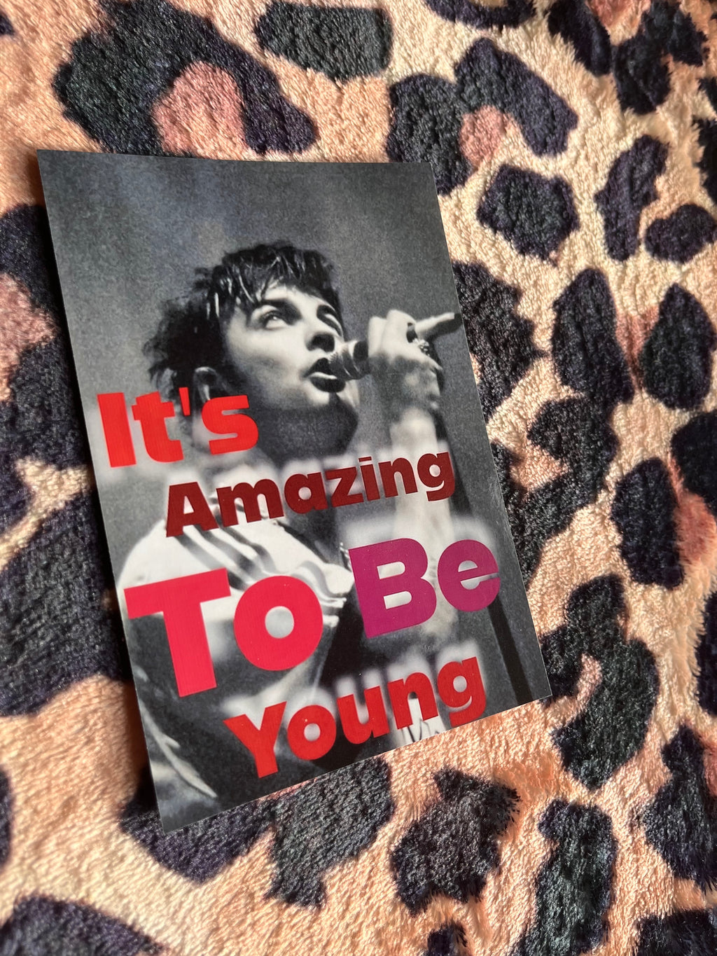 It’s amazing to be young poster in red! 🎸