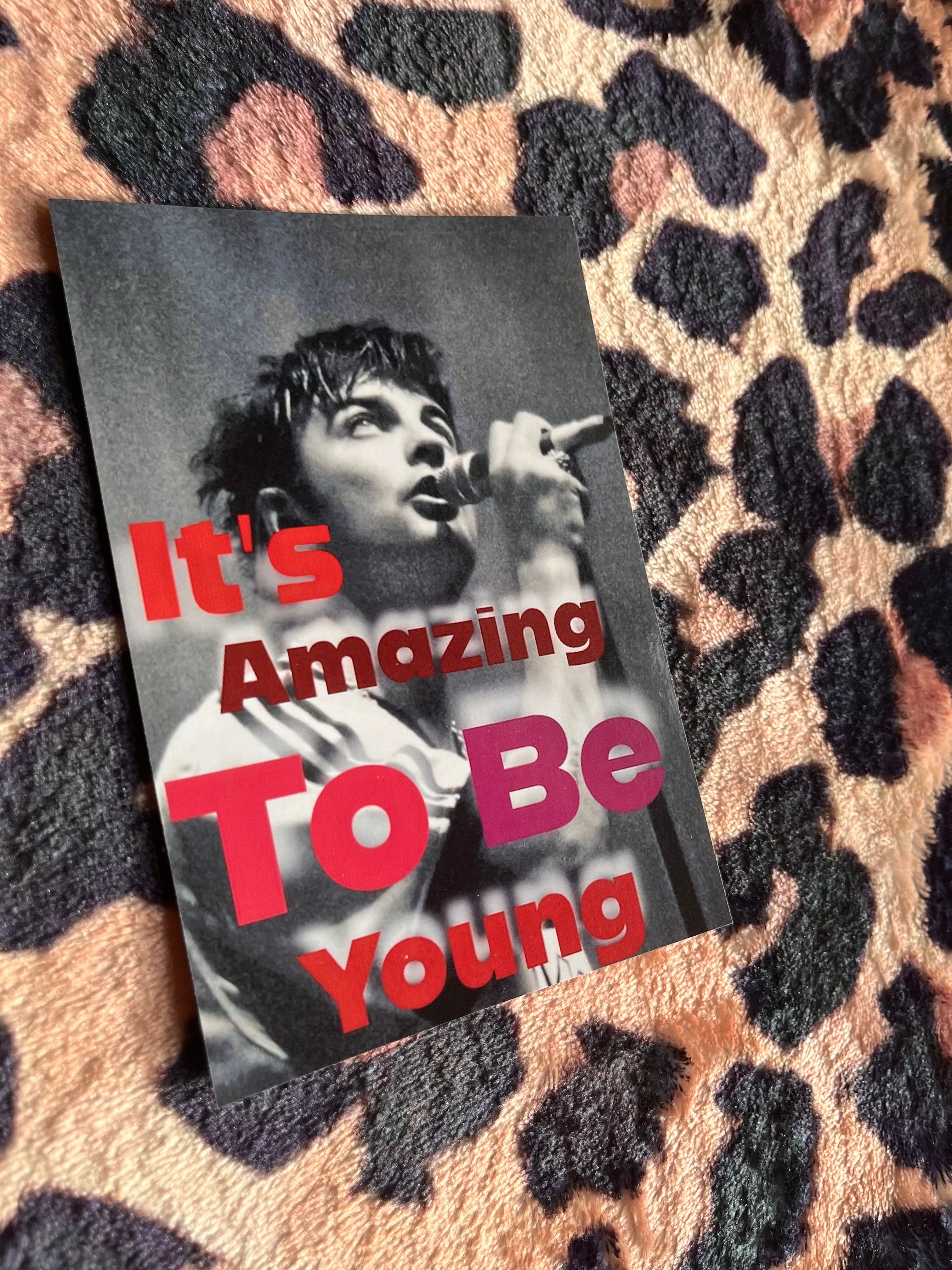 It’s amazing to be young poster in red! 🎸
