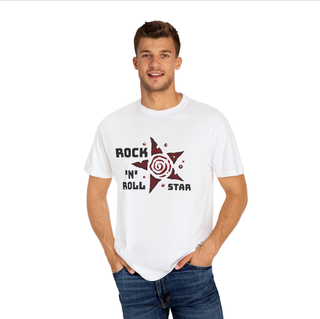 Rock n roll star in red white Shirt! 🎸🌟