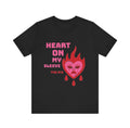 The Ks heart on my sleeve in pink black shirt! 💕