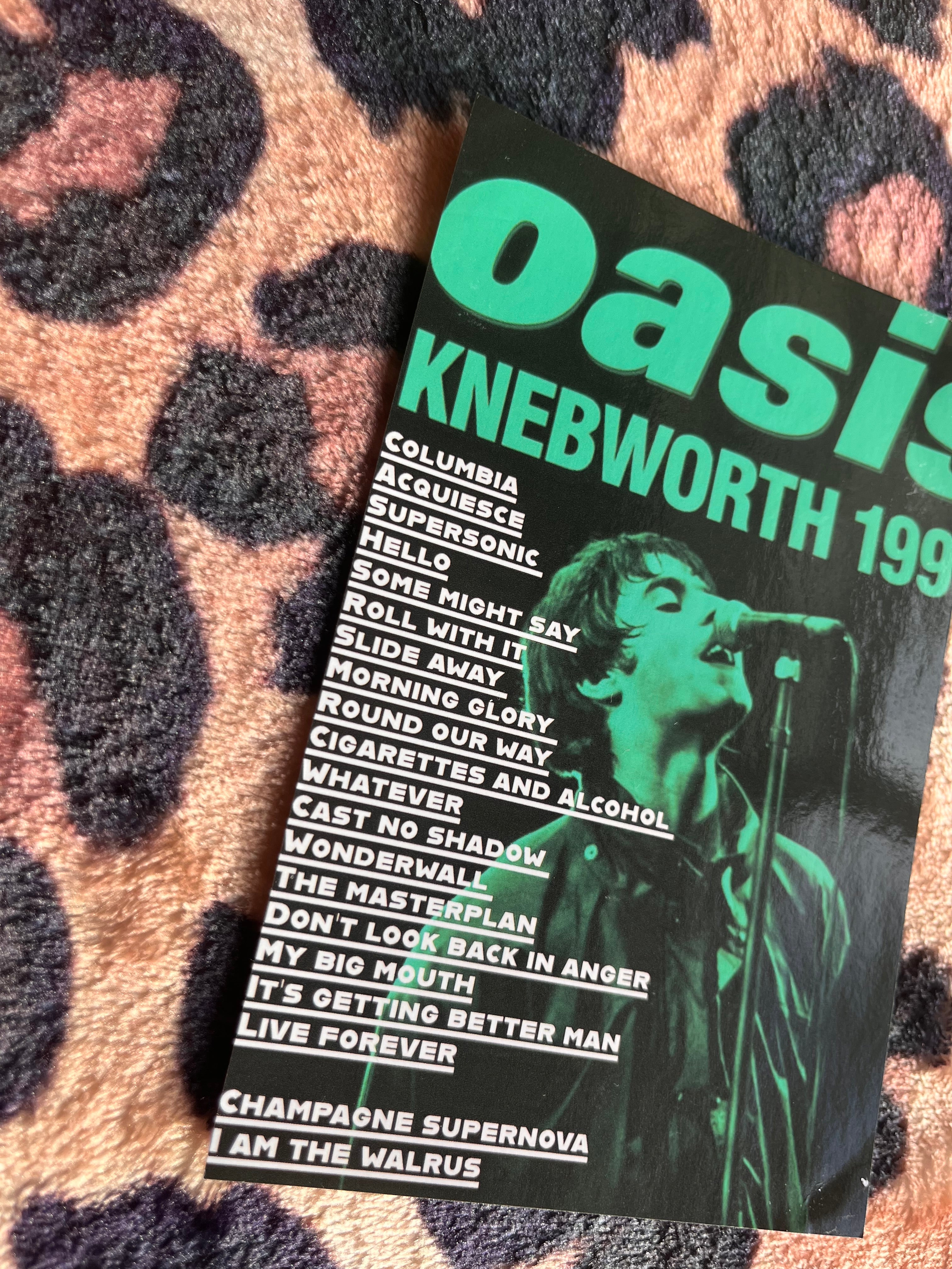 Oasis knebworth poster in green! 🎸🎶