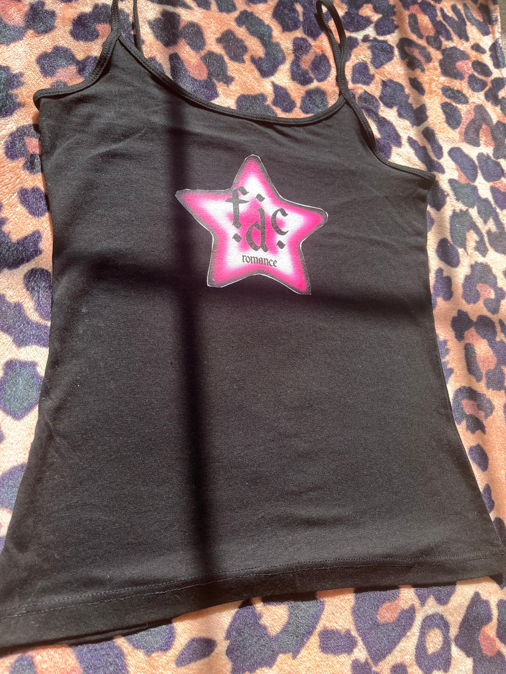 Fontaines DC black tank top with pink star! 💕🌟