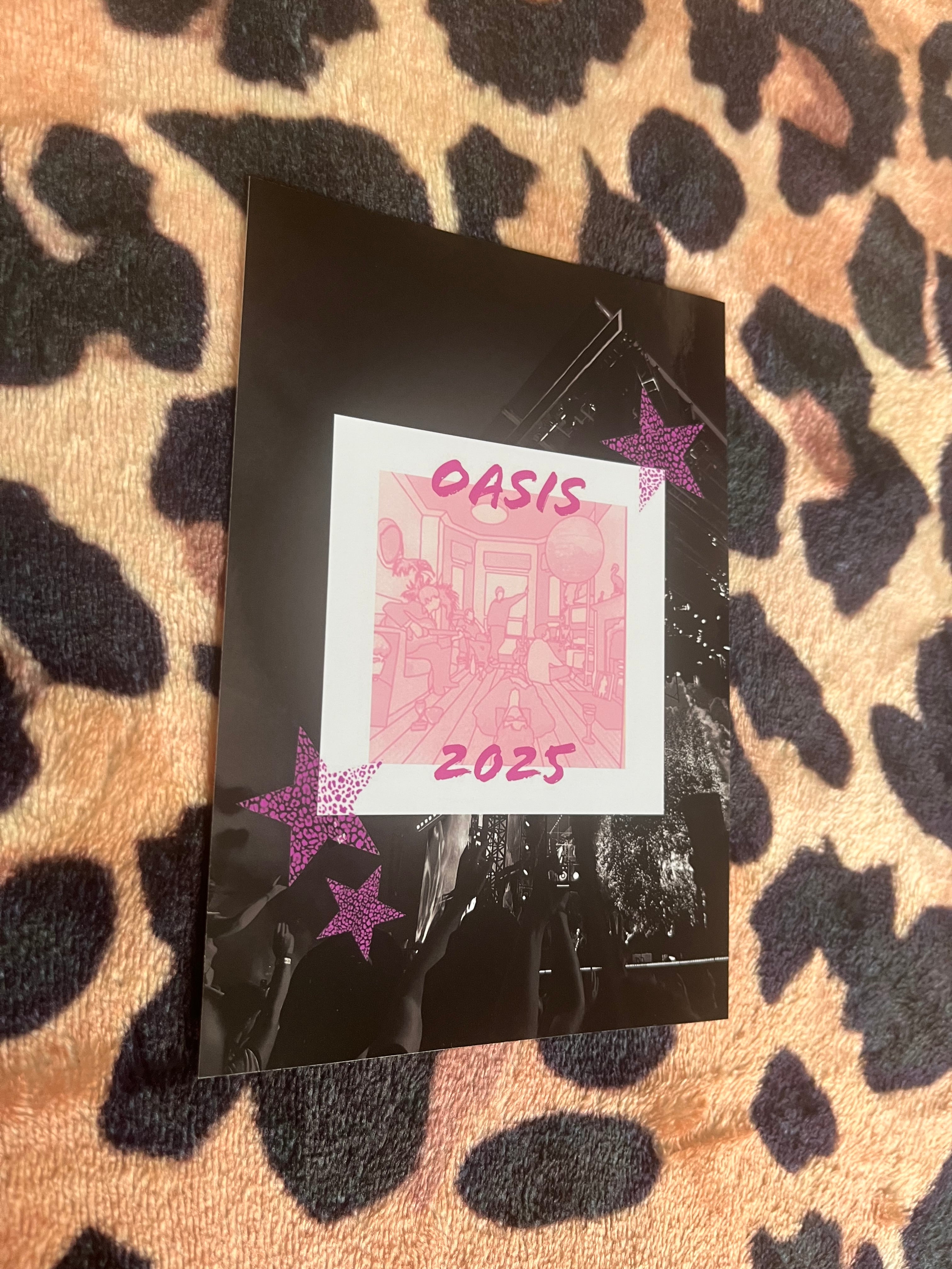 Oasis live 25 pink poster with stars! 🌟