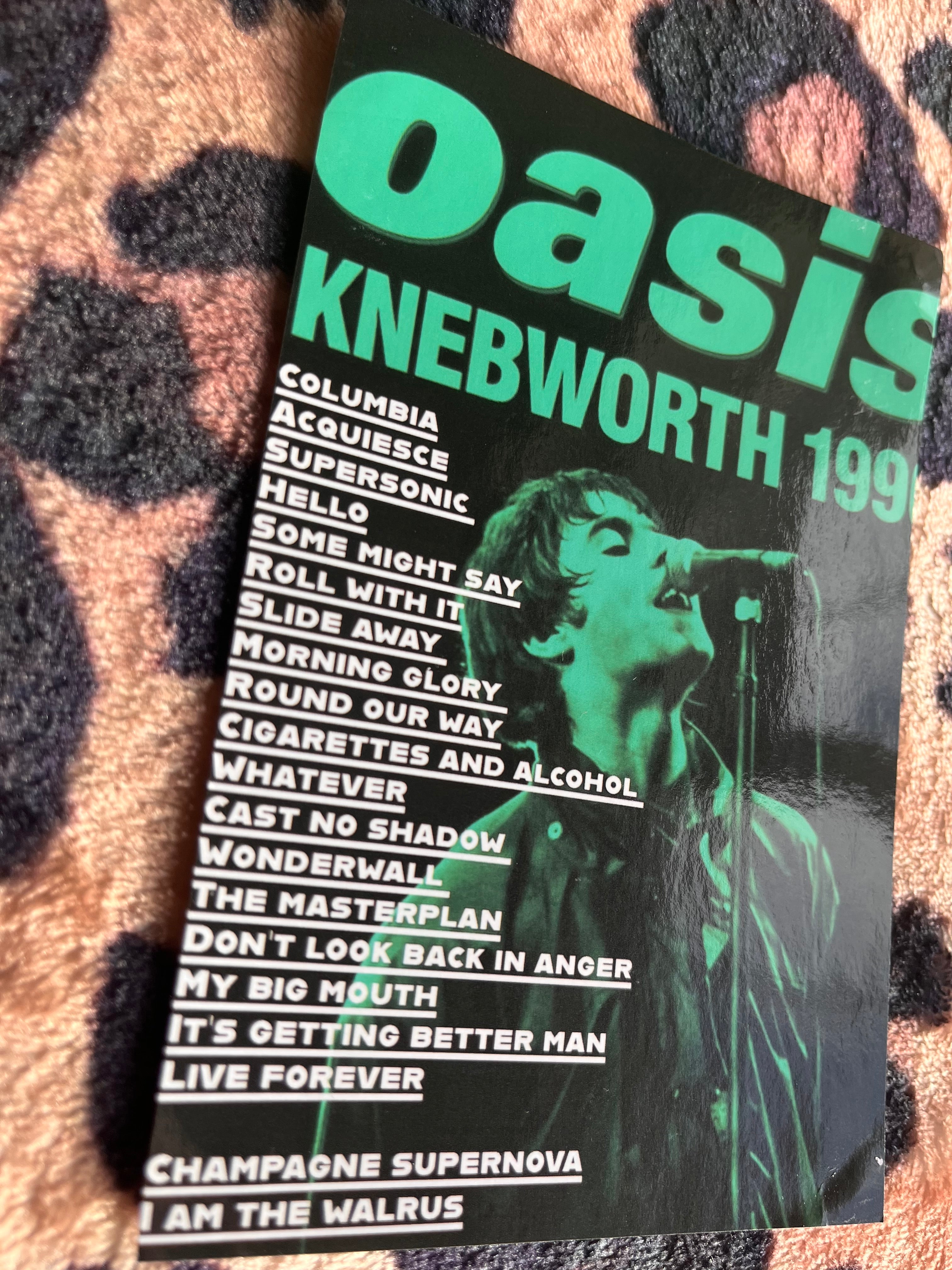 Oasis knebworth poster in green! 🎸🎶
