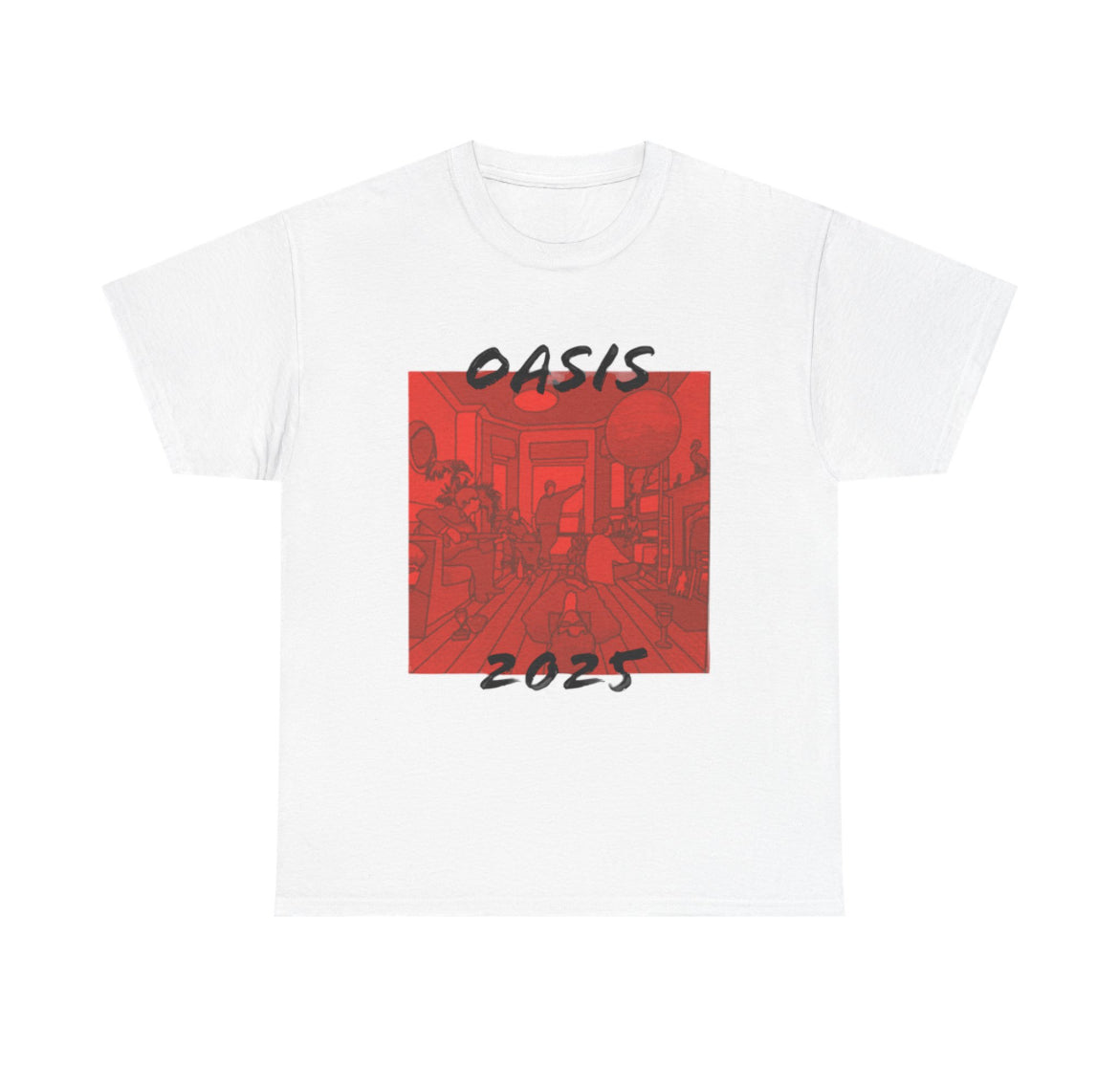 Oasis definitely maybe shirt in red! 🎸🎶