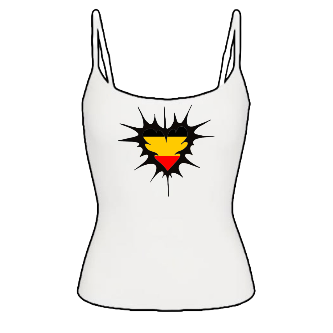 Germany heart tank top white