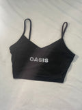Oasis rhinestone black tank top!