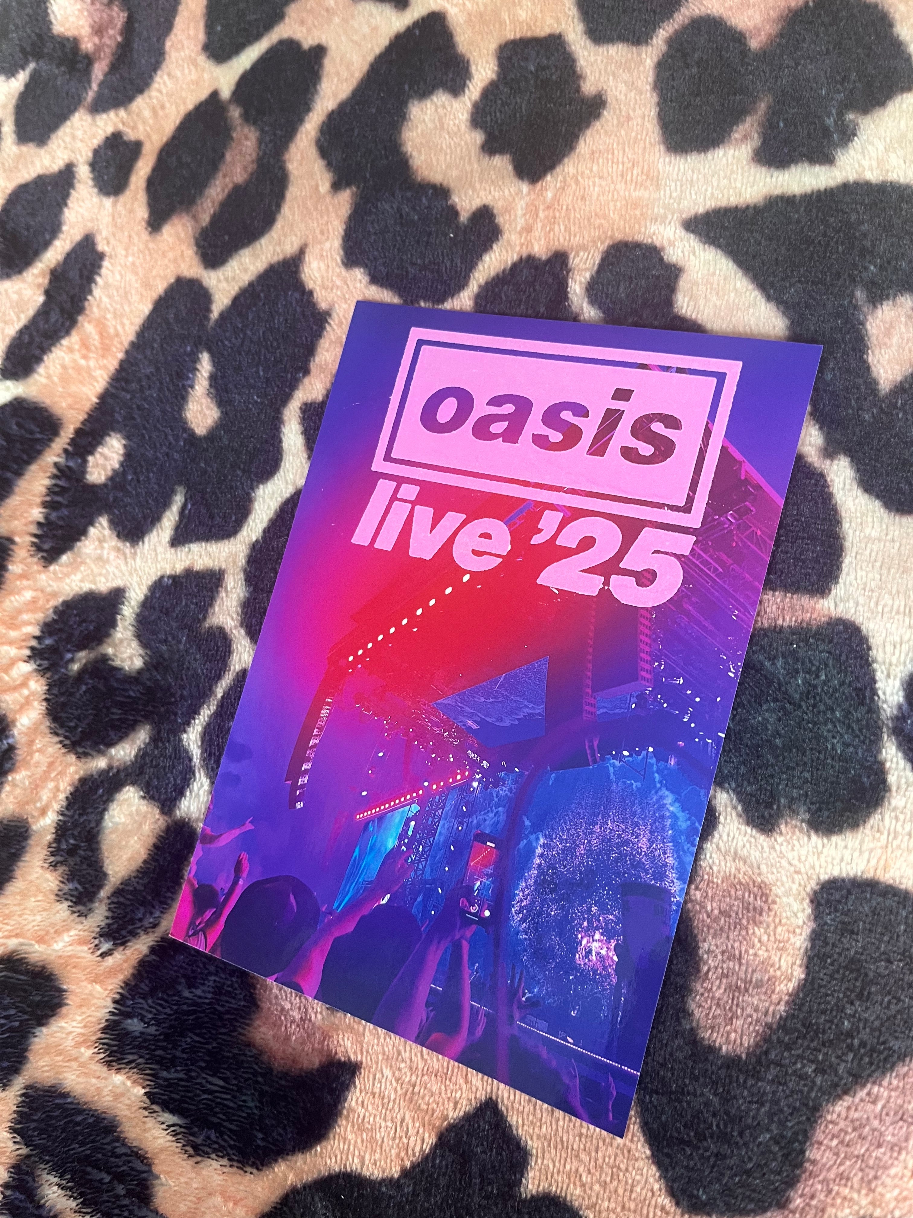 Oasis live 2025 poster pink text! 💕