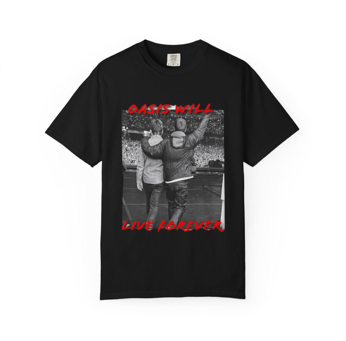 Oasis will live forever black shirt! 🎸🎶