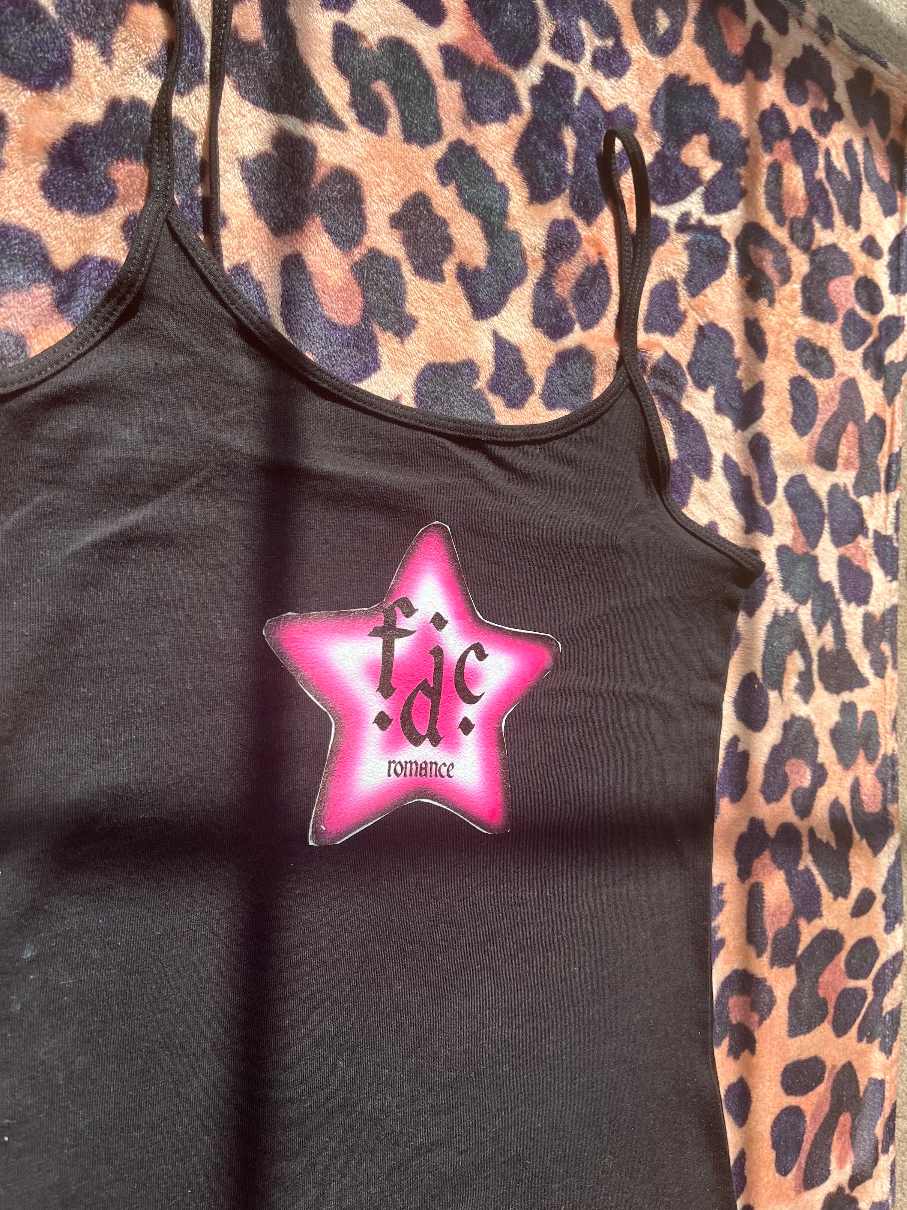 Fontaines DC black tank top with pink star! 💕🌟