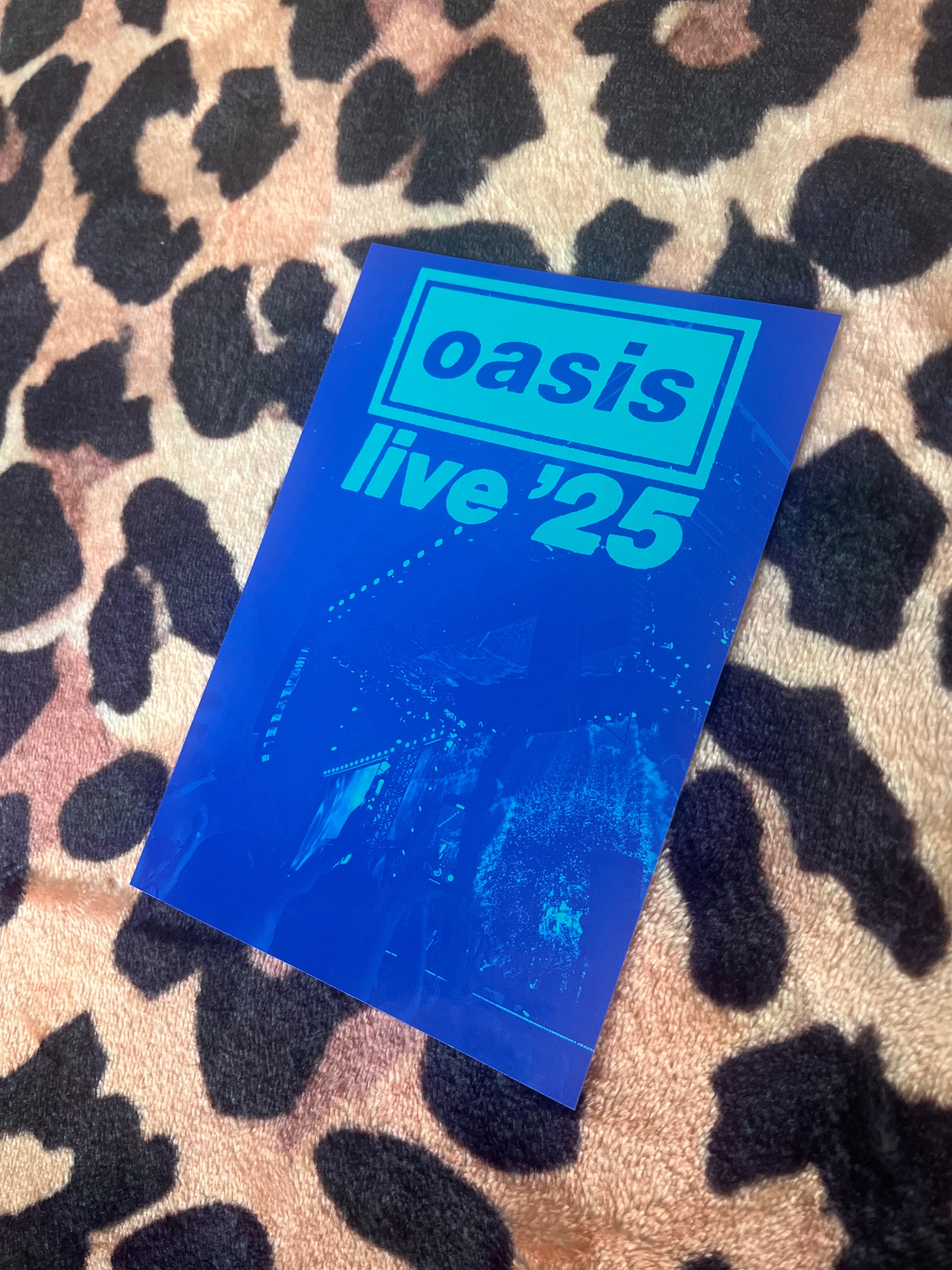 Oasis live ‘25 blue poster!