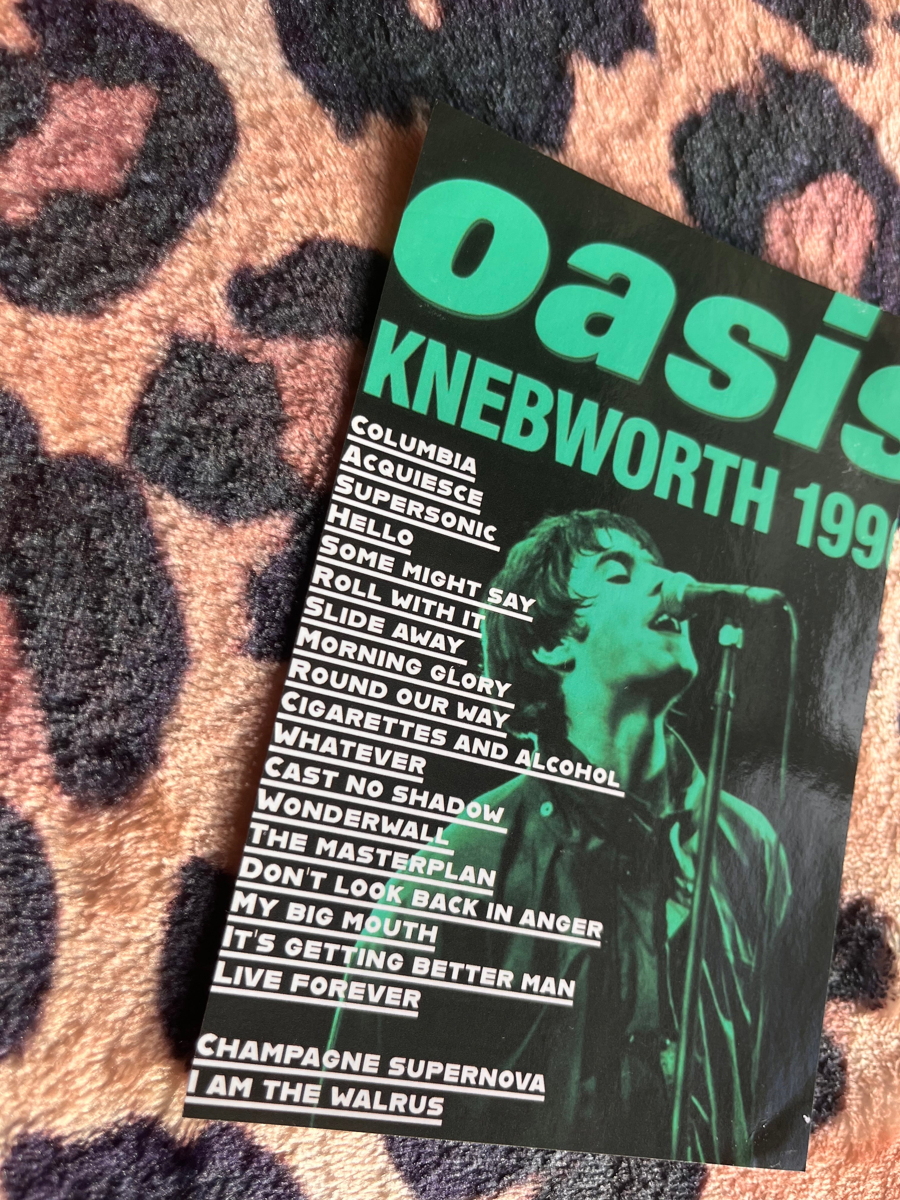 Oasis knebworth poster in green! 🎸🎶