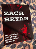 Zach Bryan red poster! 🎸