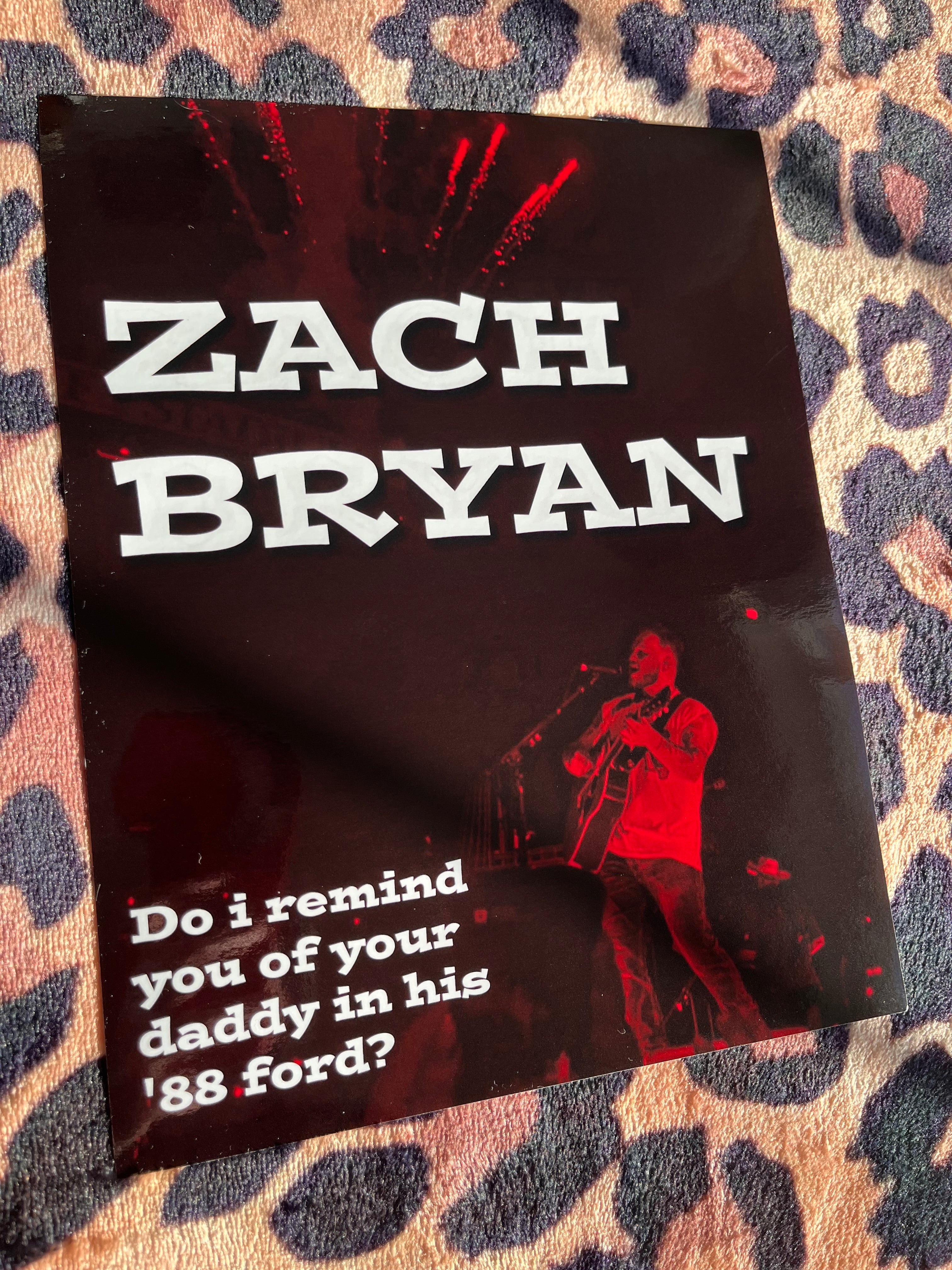 Zach Bryan red poster! 🎸